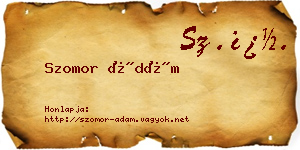 Szomor Ádám névjegykártya